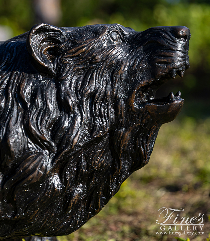 Bronze Statues  - Bronze Black Bear Statue - BS-244